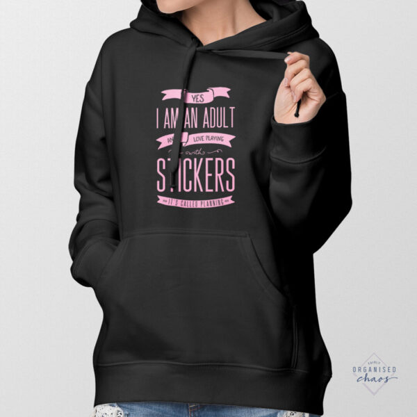 love stickers hoodie model black pink