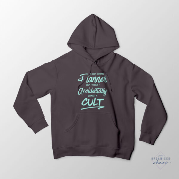 planner cult fl hoodie grey mint