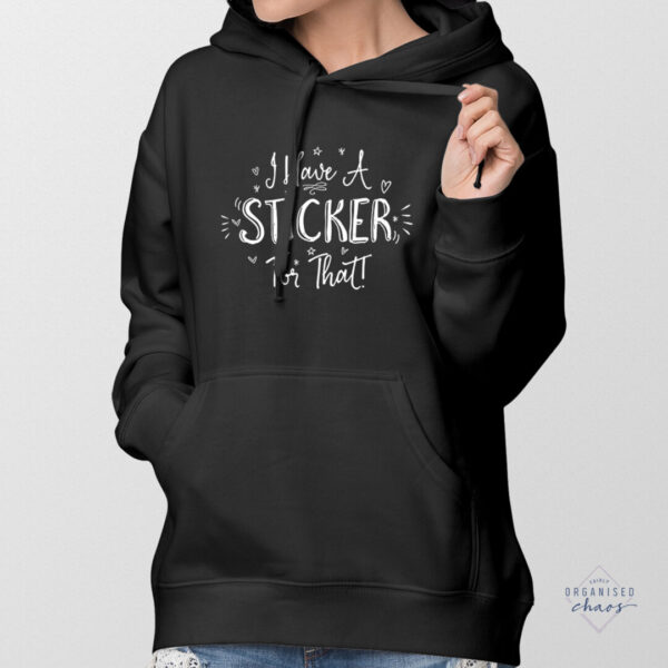 sticker hoodie black model