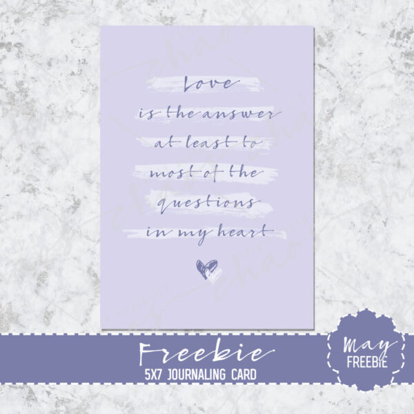 Love Journaling Card