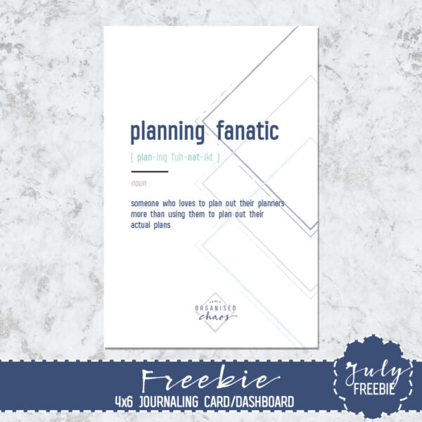 planning fanatic freebie