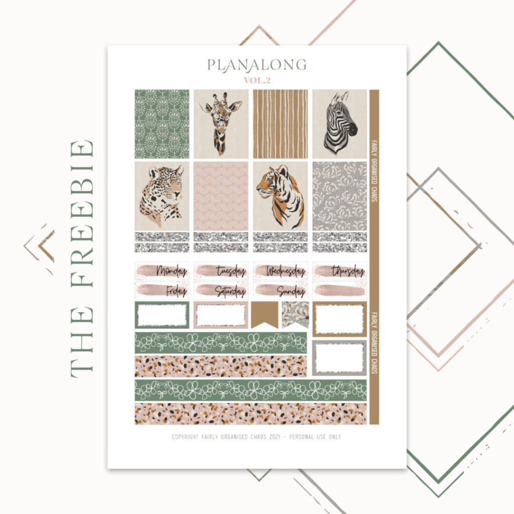 Planalong Vol.2 Stickers Freebie | Fairly Organised Chaos