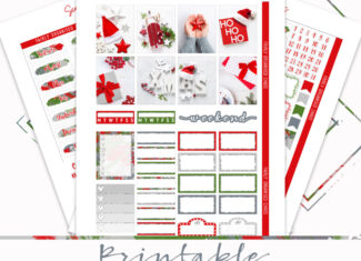 Scandi Christmas – Printable Planner Stickers – Photo Sticker Kit